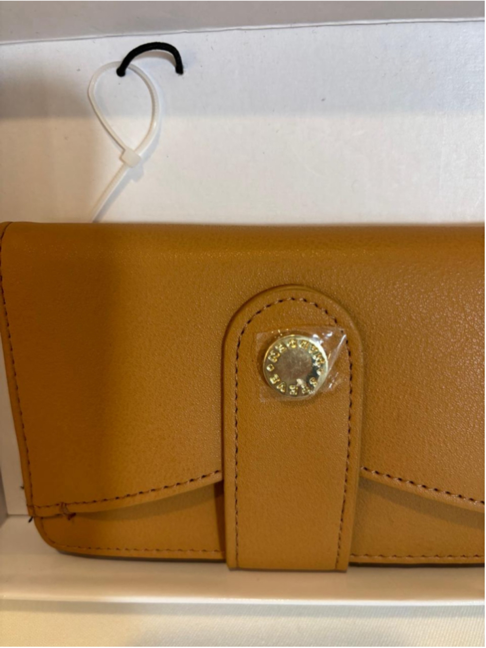 Steve Madden 2pc Gift Set Plaid Scarf Tan Wallet Wristlet Boxed #C105